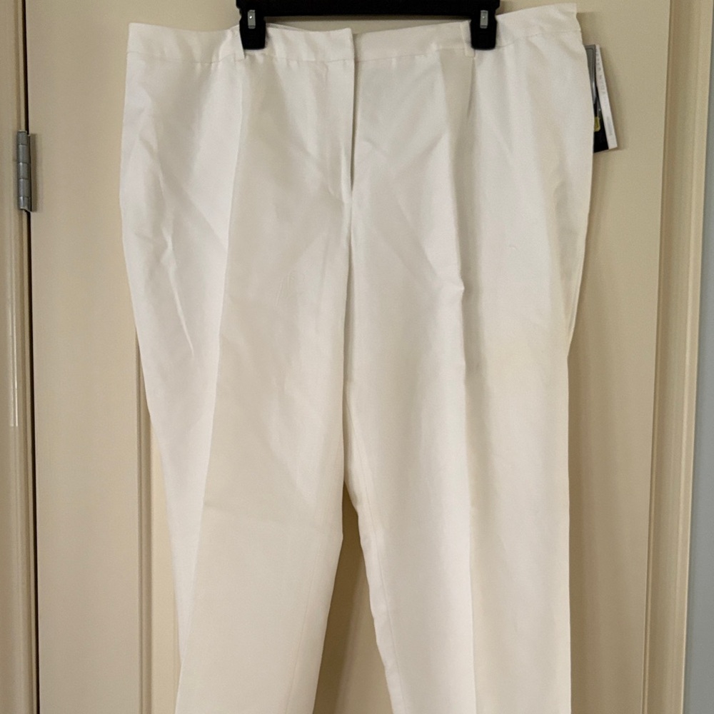Peter Nygard Crisp White Women’s Dress Pants Size 20W NWT